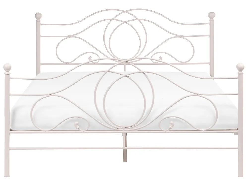 Cama Metal LYRA 160 x 200 cm Creme claro_1162026