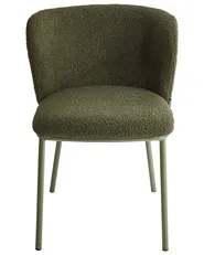 Set di 2 sedie da pranzo MINA II Bouclé Verde scuro_954487