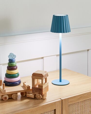 Metal Table Lamp Light Blue POMBEIRO