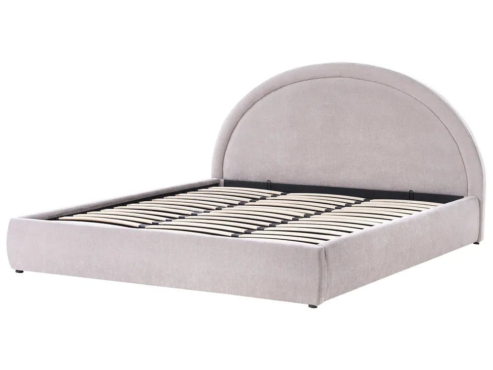 Ottoman Bed MOUZON Chenille Taupe 180 x 200 cm (EU Super King)_1019549