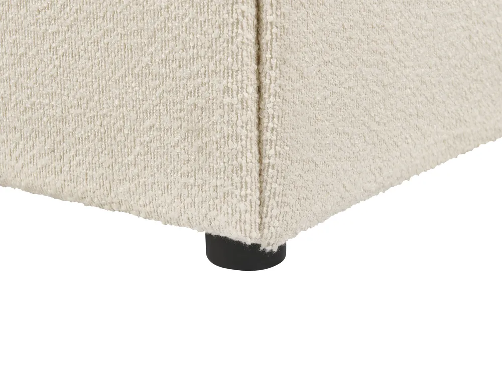 Ottoman Bed QUILLIEN Boucle Light Beige 180 x 200 cm (EU Super King)_916559