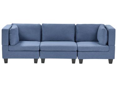 3-Sitzer Sofa Leinenoptik blau UNSTAD