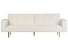 Velvet Sofa Bed Off-White VISNES_921864