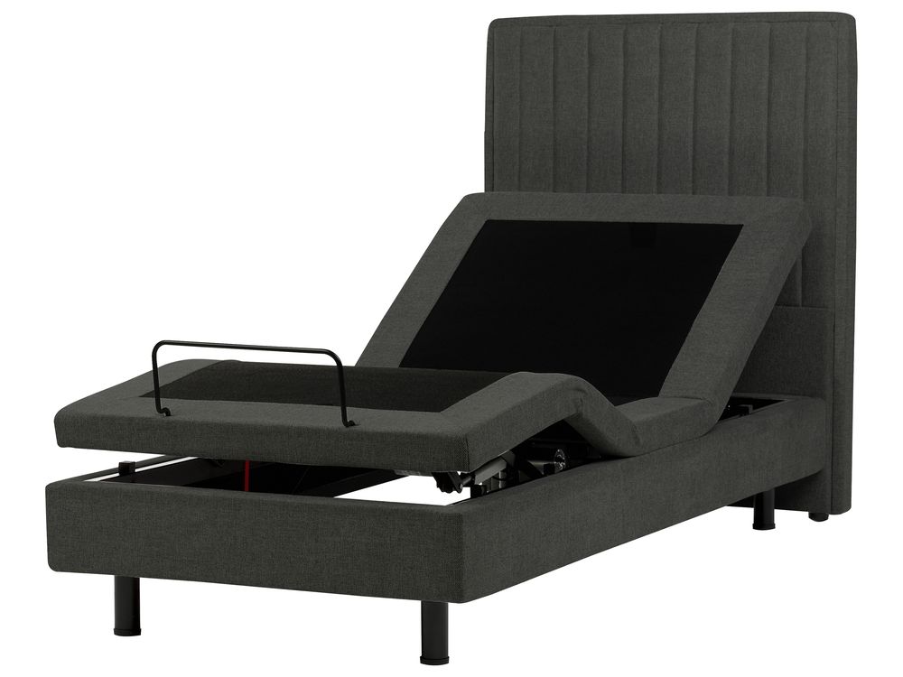 Justerbar seng CASTELLAN 90 x 200 cm Mørkegrå