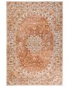 Teppich Baumwolle orange 160 x 230 cm orientalisches Muster Kurzflor HAYAT_852202