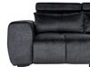 2-Sitzer Sofa Samtstoff schwarz VEGAMO_925020