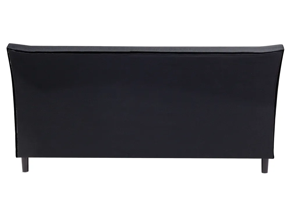 Bett mit Lattenrost Stoff SAVERNE 160 x 200 cm Dunkelgrau_708221