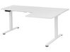 Electric Adjustable Right Corner Desk 160 x 59 cm White DESTINES _927760