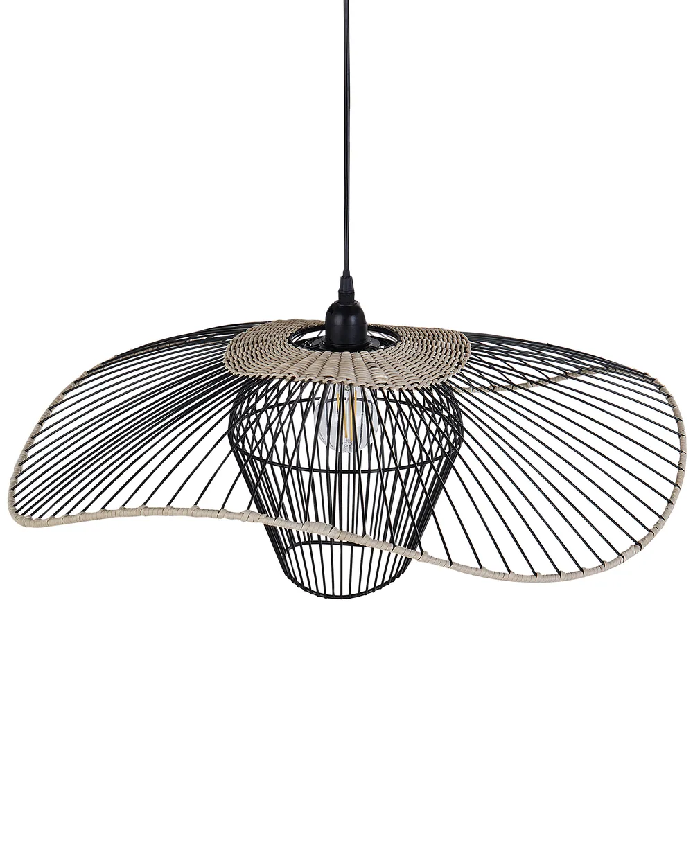 Lampadario LUNGA Metallo Nero_915595