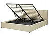 Ottoman Bed DREUX Fabric Beige 160 x 200 cm (EU King Size)