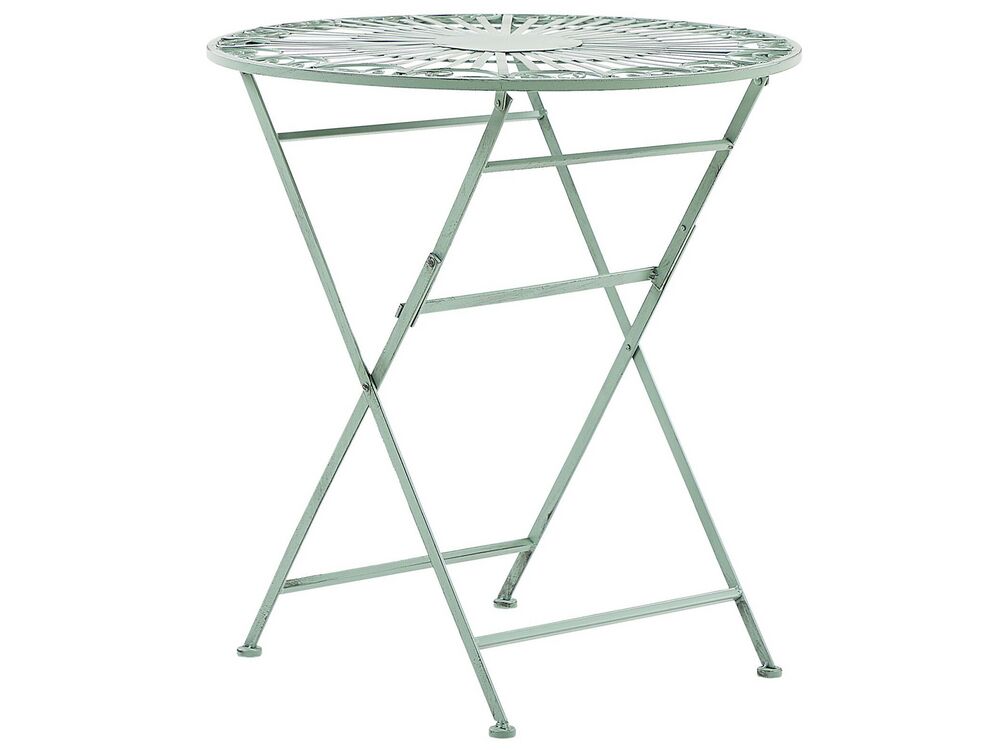 Outdoor Bistrotisch TRENTO 70 cm 70 cm Metall Hellgrün