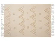 Koc FATEHPUR Bawełna 130 x 180 cm Beżowy_829209