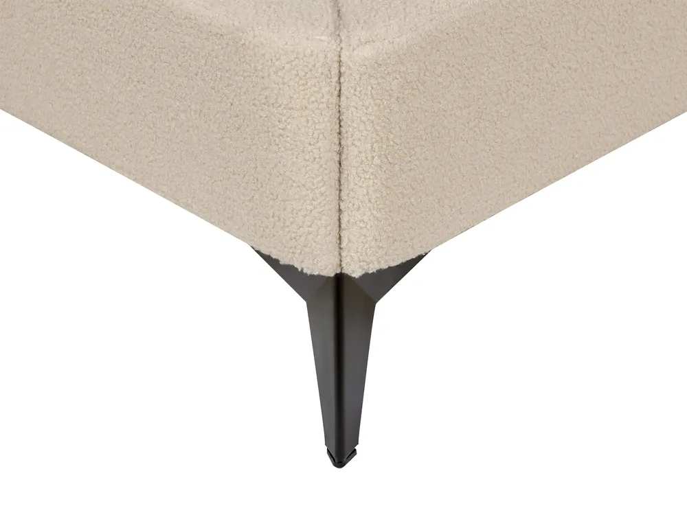 Bed Boucle MELLE 180 x 200 cm (EU Super King) Beige_882631