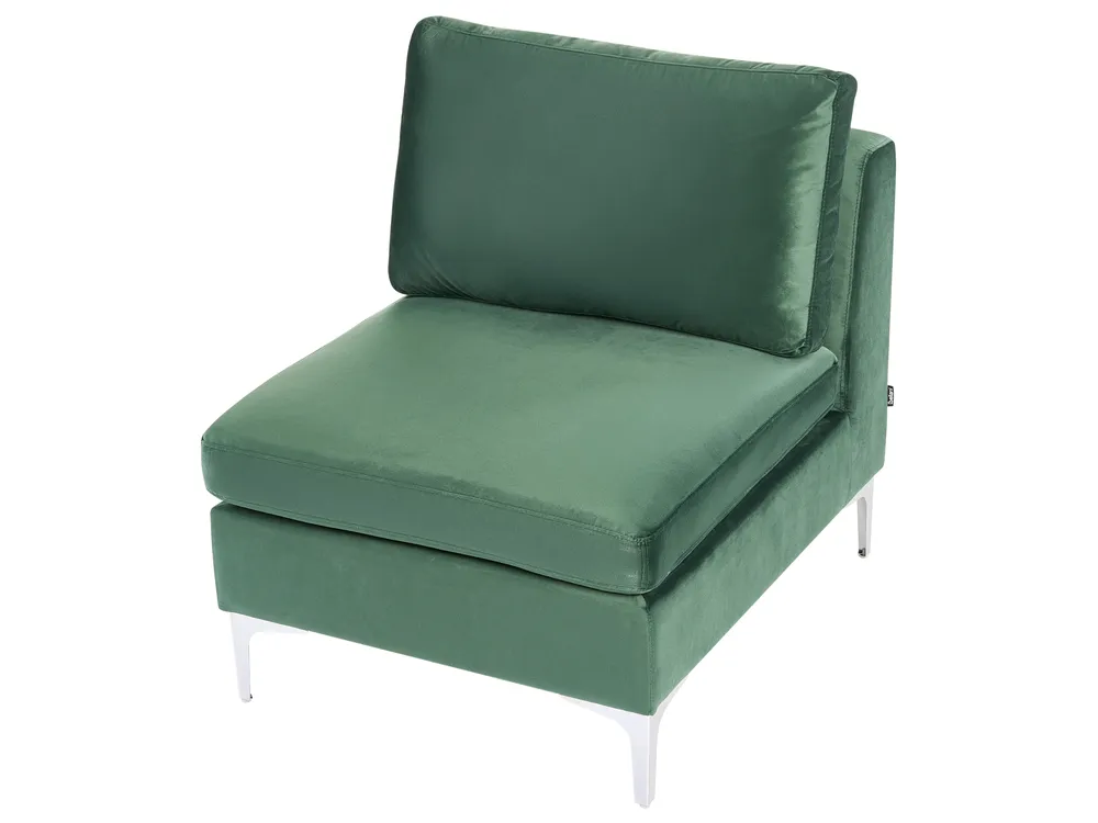 Modular Corner Sofa 4 Seater EVJA Velvet Green Left Hand_789537