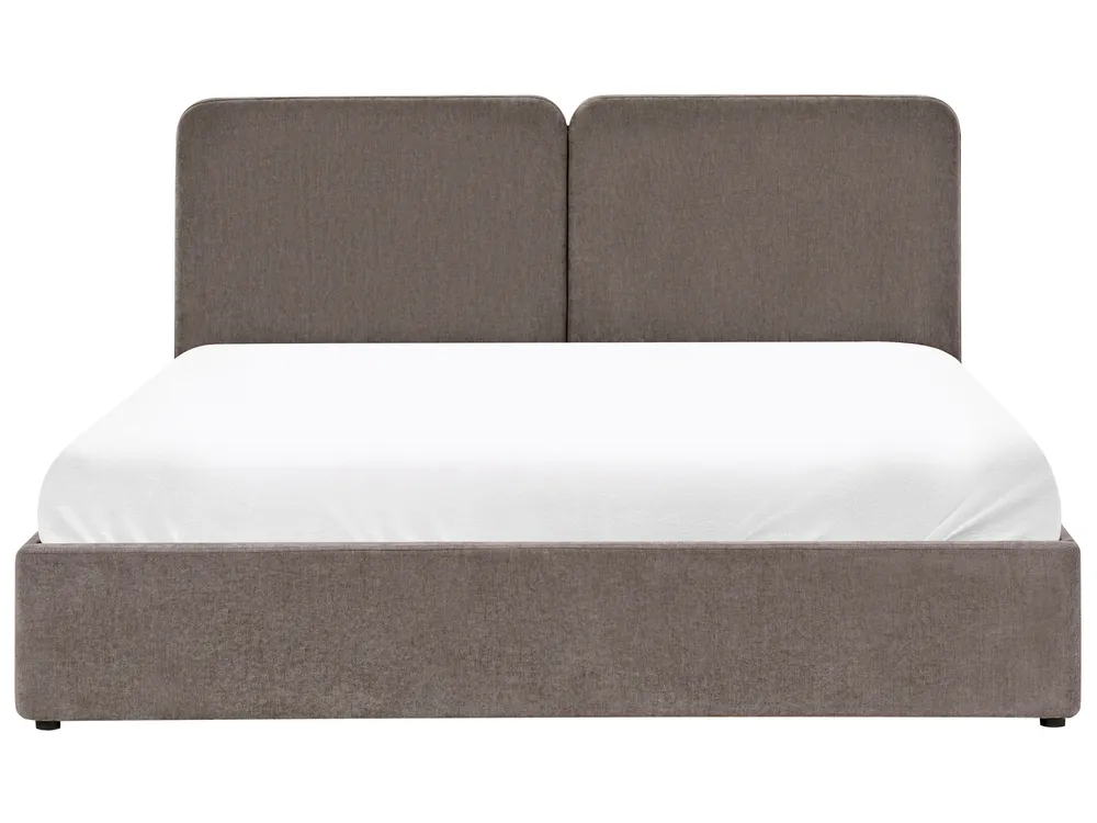 Ottoman Bed ARBOIS Chenille Taupe 180 x 200 cm (EU Super King)_1023133