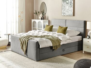 Fabric EU Super King Divan Bed Light Grey ARISTOCRAT