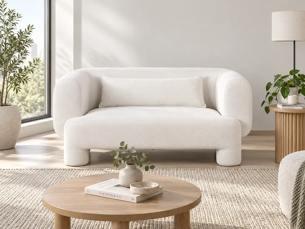 Sofa 2 Seater HOGBO Fabric White_1175250