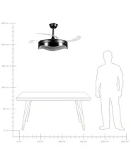 Ceiling Fan with Light ETONIA with Remote LED Black_1125615