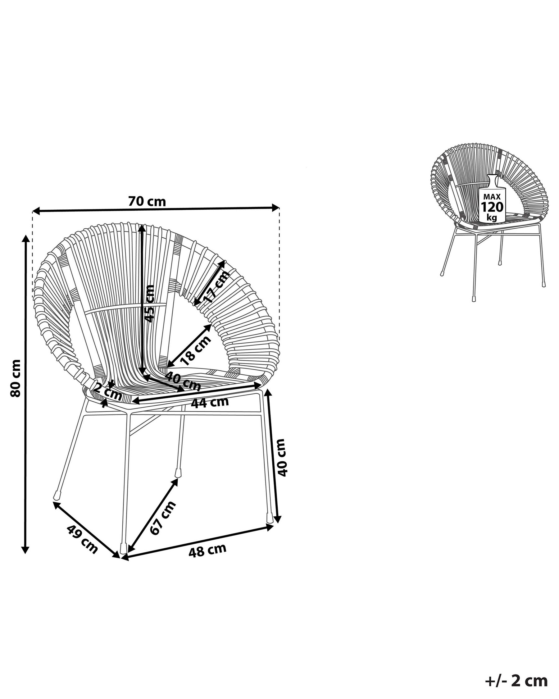Sedia da pranzo SARITA Rattan Naturale_734943