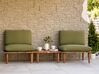 2 Seater Certified Acacia Wood Garden Sofa Set Olive Green FRASCATI_931050