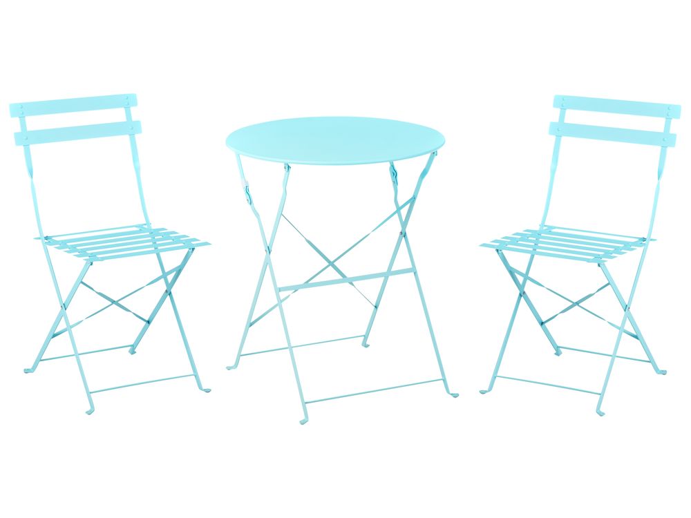 Bistro Set klappbar FIORI Metall Türkis