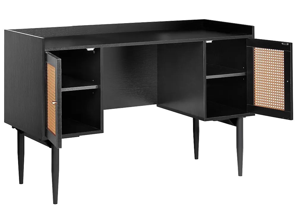 Home Office Desk RATANA 130 cm x 50 cm Black_1191769