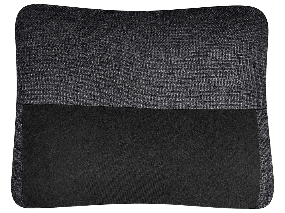 Corner Sofa Bed 3 Seater NASSJO Faux Linen Black Left Hand_1000001