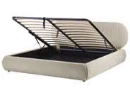 Letto contenitore CAMPAN Tessuto Tortora 180 x 200 cm_1056199