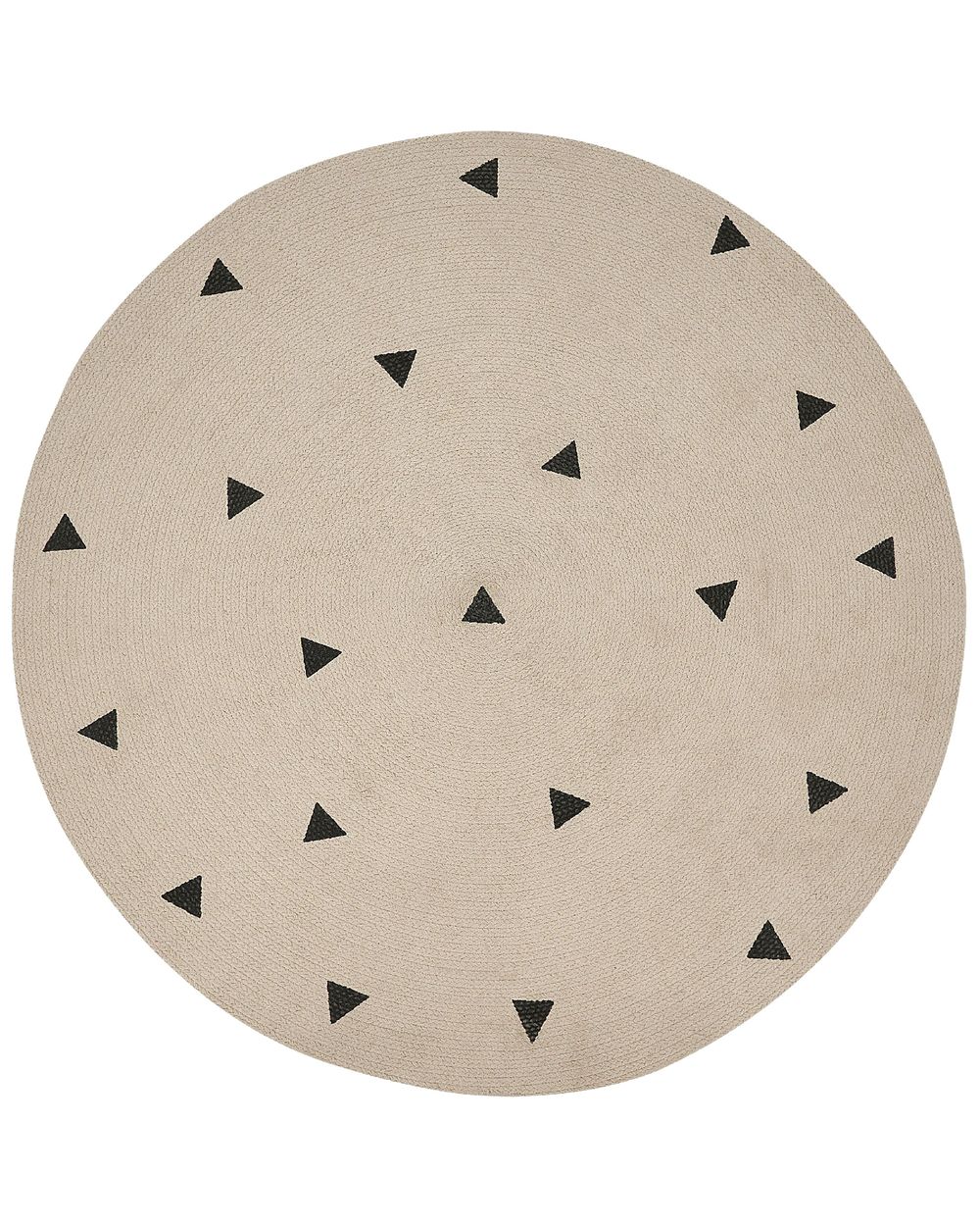 Kids Rug DURG Beige ø 140 cm Cotton