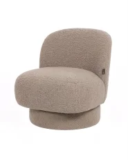 Fauteuil pivotant AYLO Bouclé Taupe_1186364