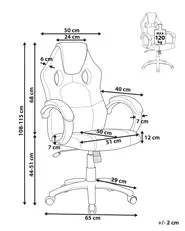 Office Chair FIGHTER Faux Leather Light Grey_677391