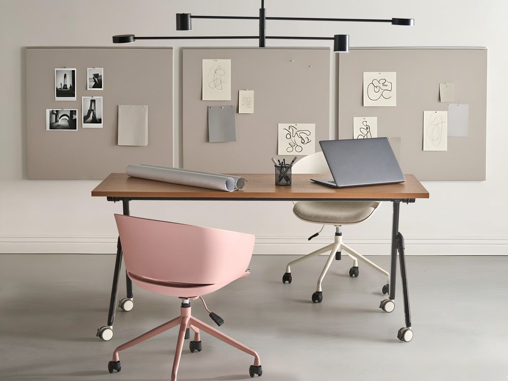 Foldable Office Desk BENDI 160 cm 60 cm Brown