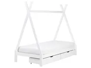 Lit à tiroirs pour enfants Tipi Bois de pin DEVAY 90 x 200 cm Blanc_963562