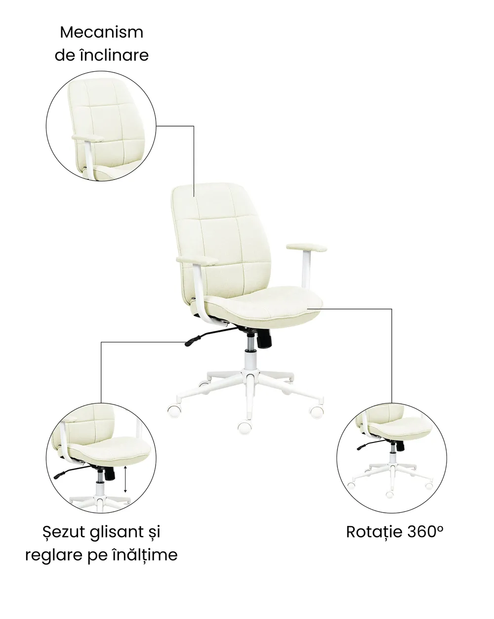 Scaun ergonomic CARLTON Verde mentă_1059690