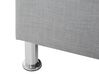 Polsterbett grau mit Bettkasten hochklappbar 160 x 200 cm METZ_240322