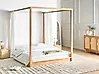 Four Poster Bed Wood HERLIERE 160 x 200 cm (EU King Size) Light Brown