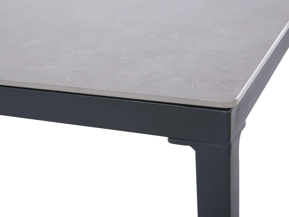 Set da giardino con tavolo 4 posti SCIACCA Metallo Grigio_825655