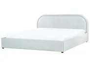 Ottoman Bed QUILLIEN Chenille Light Blue 180 x 200 cm (EU Super King)_989862
