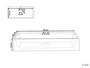 Wall Hung Basin QUENKO 900 x 460 mm Mineral Cast White_981224