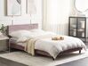 Łóżko welurowe 140 x 200 cm różowe FITOU_900384