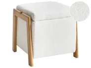 Puf ze schowkiem EDLAND Boucle 45 cm Biały_1040586