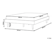 Bed with LED TOUCY 160 x 200 cm (EU King Size) Brown Ash Wood_909708