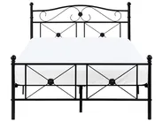 Bett mit Lattenrost Metall RODEZ 120 x 200 cm Schwarz_1026510