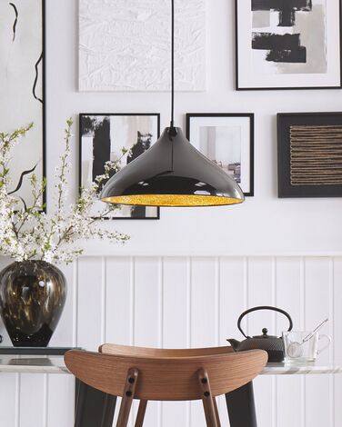 Metal Pendant Lamp Black ISKAR