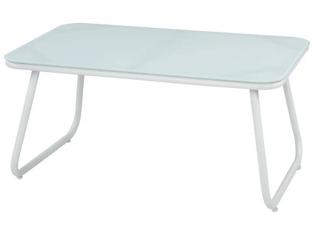 Set da giardino con tavolo 4 posti POMONTE Metallo Bianco_919652