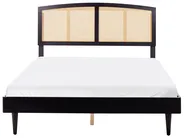 Bed Rattan VARZY 160 x 200 cm (EU King Size) Black_949803