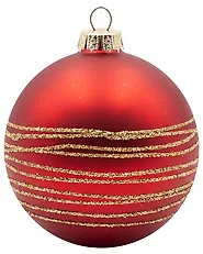 Set of 40 Baubles WINTERGLOW Glass Red_1192080