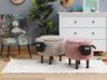 Rózsaszín szövet állatos puff 55 x 40 cm SHEEP_783633