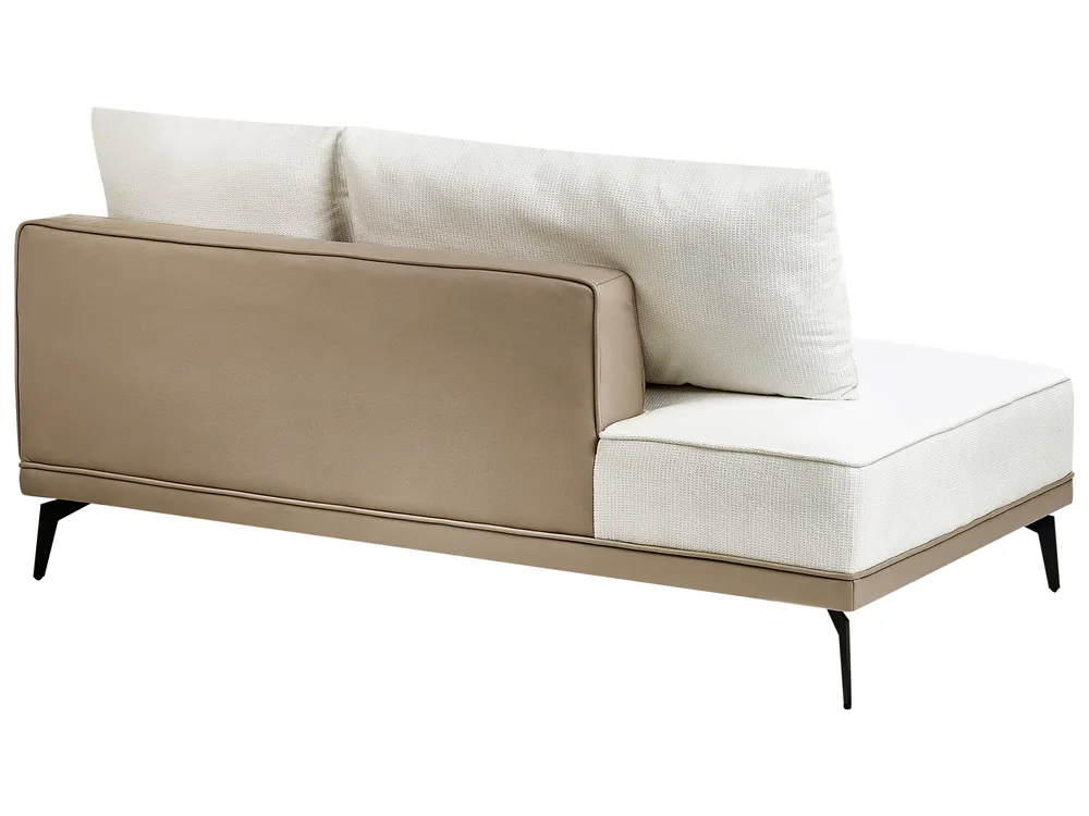 Corner Sofa 3 Seater MYKEN Fabric Off-White Left Hand_939616