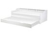 Drevená rozkladacia posteľ 90 x 200 cm biela EDERN_874486